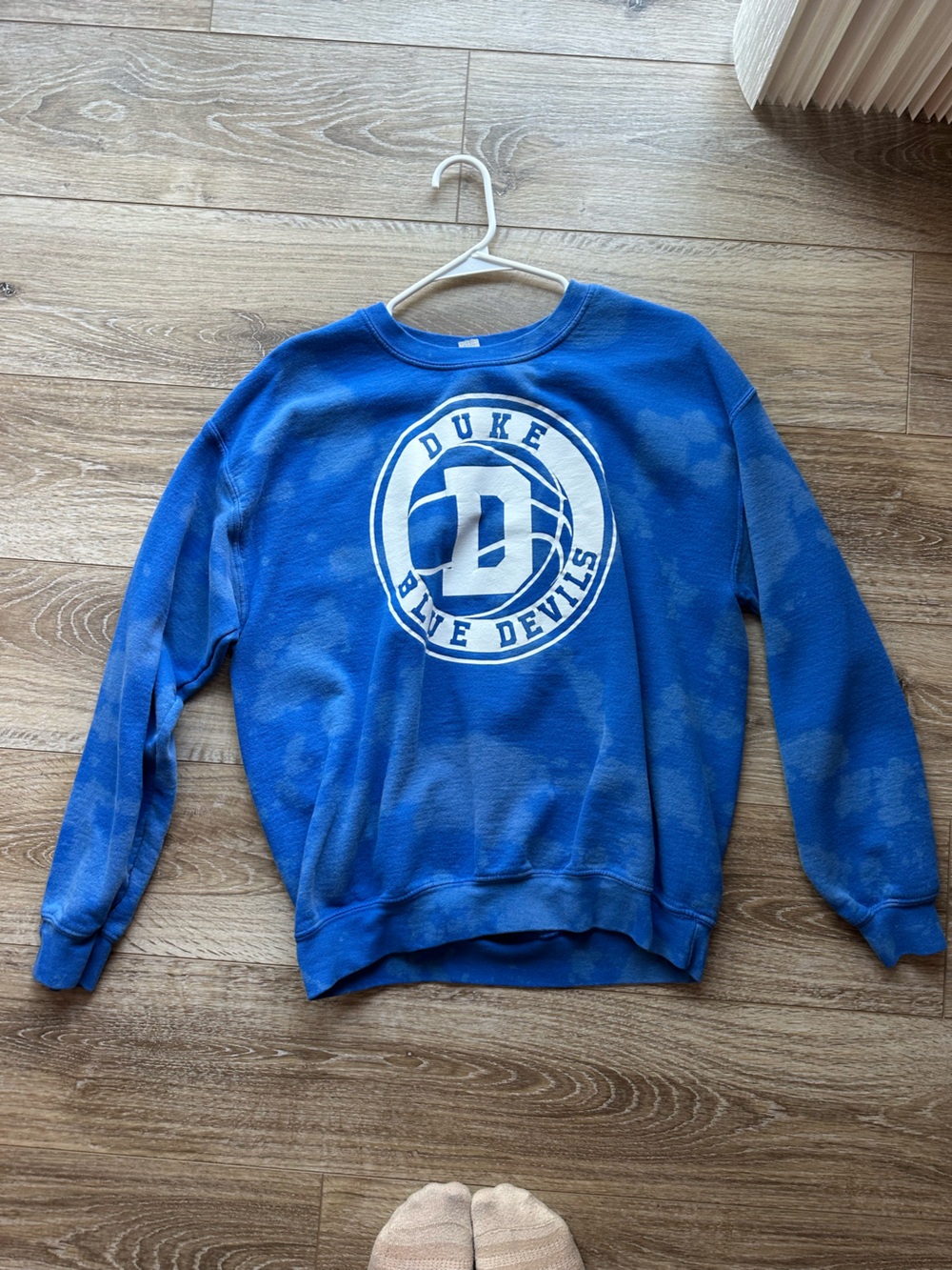 Gildan Blue and White Duke Blue Devils Crewneck Sweatshirt